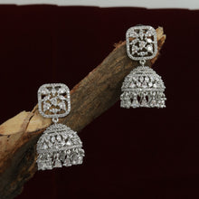 Silver Polish Zircon/AD Earring 6788-69 - Dazzles Jewellery