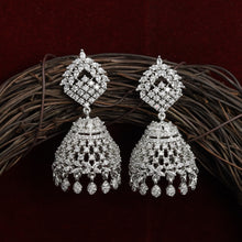 Silver Polish Zircon/AD Earring 6783-69 - Dazzles Jewellery