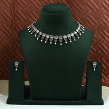 Round Neck Oxidized Necklace Set 13225-33