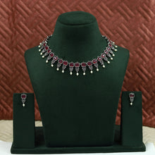 Round Neck Oxidized Necklace Set 13225-33