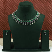 Round Neck Oxidized Necklace Set 13225-33
