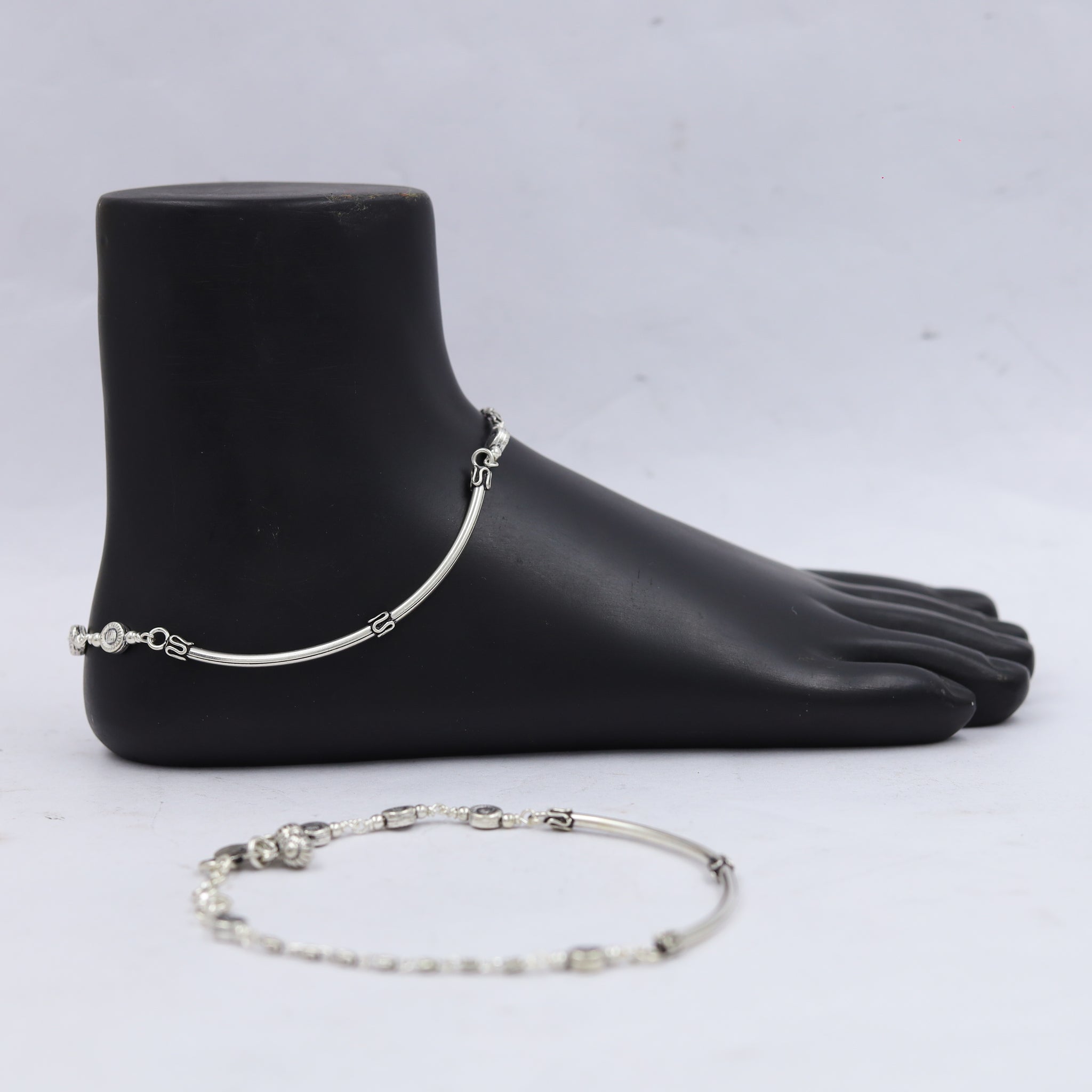 Silver Kada Payal 14731-50