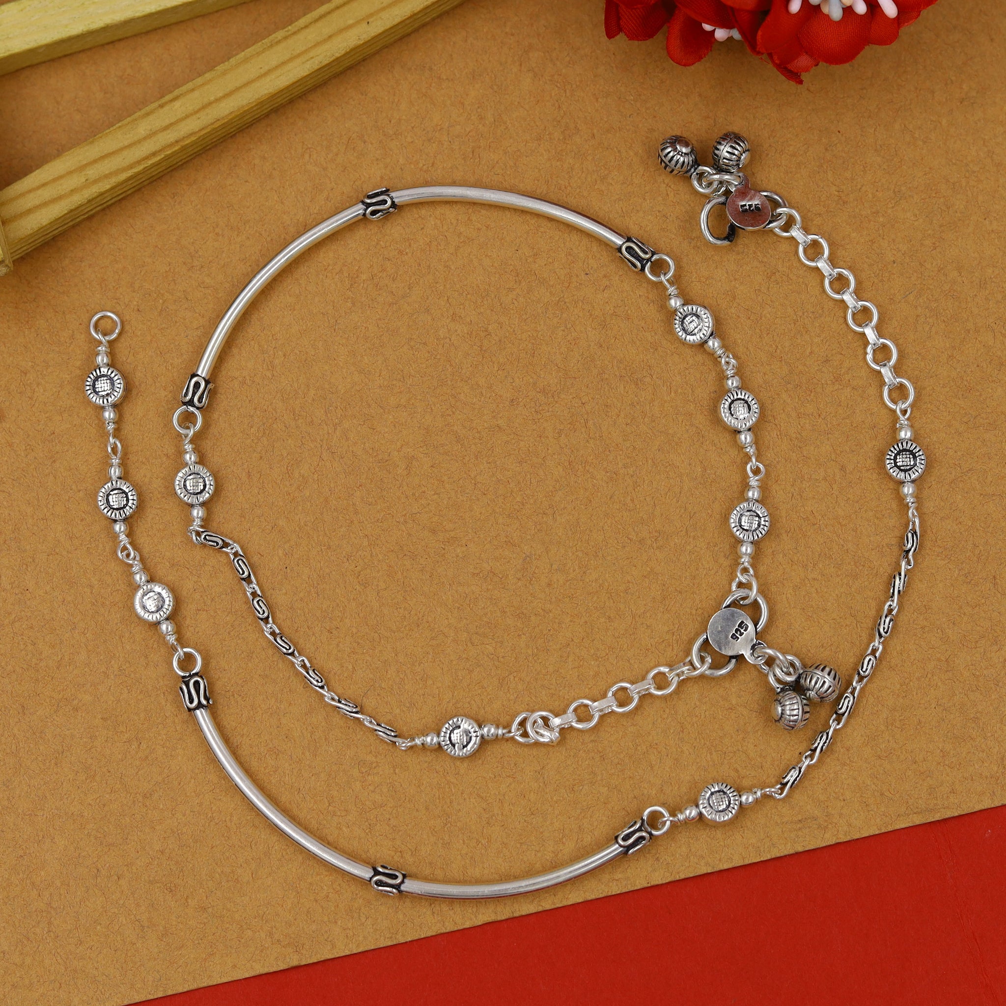 Silver Kada Payal 14731-50