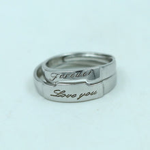 Pure Silver Couple Ring 14976-2118