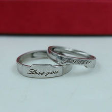 Pure Silver Couple Ring 14976-2118