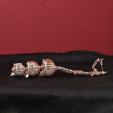 Rose Gold Zircon/AD Earring 17706-4888 - Dazzles Jewellery
