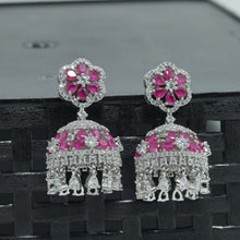 Silver Polish Zircon/AD Earring 6690-69 - Dazzles Jewellery