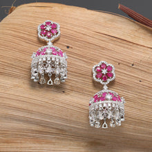 Silver Polish Zircon/AD Earring 6690-69 - Dazzles Jewellery