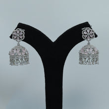 Silver Polish Zircon/AD Earring 6690-69 - Dazzles Jewellery
