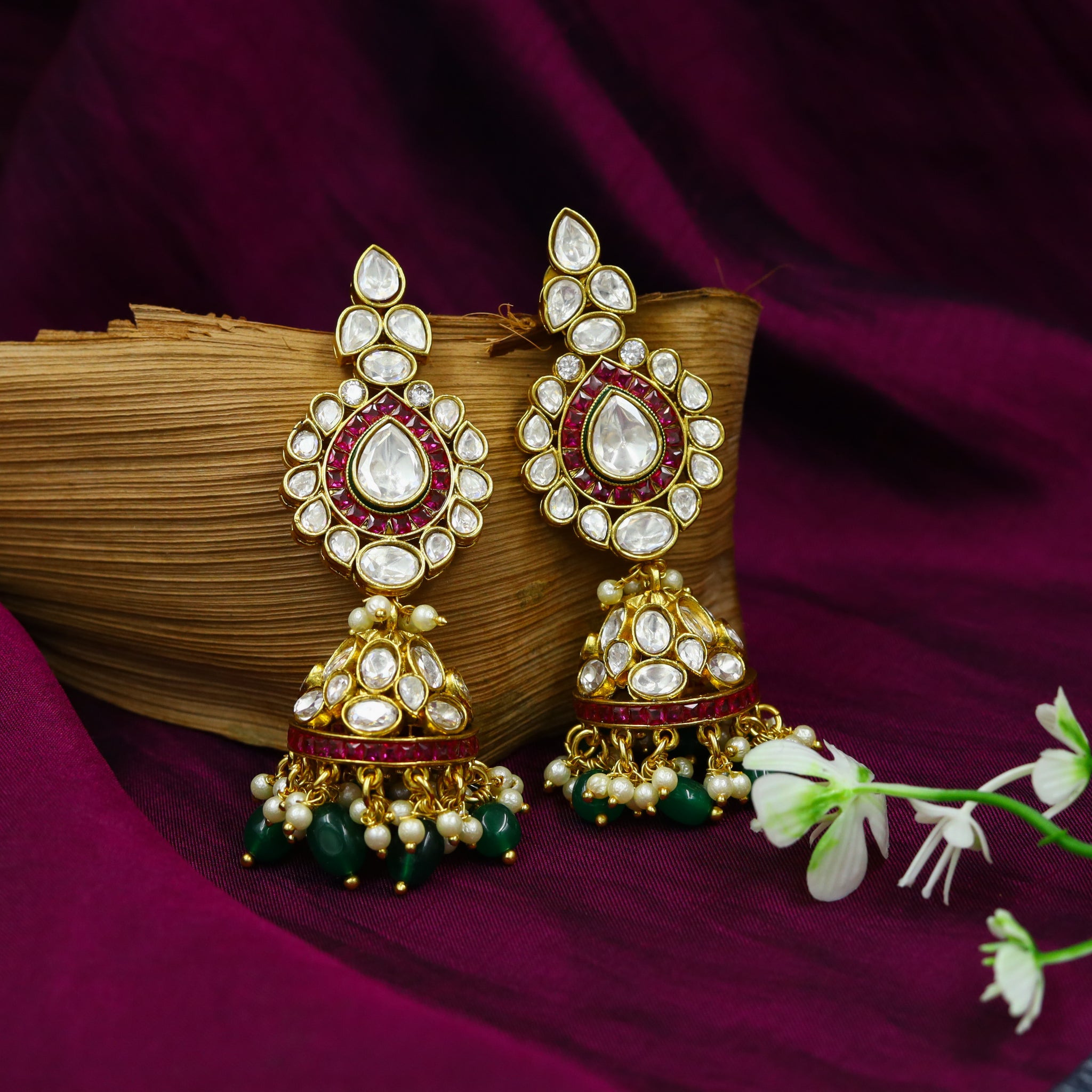 Jhumki Polki Earring 13365-21