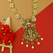 Krishna Radha Long Temple Necklace Set 5743-83