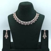 Round Neck Zircon/AD Necklace Set 4160-69