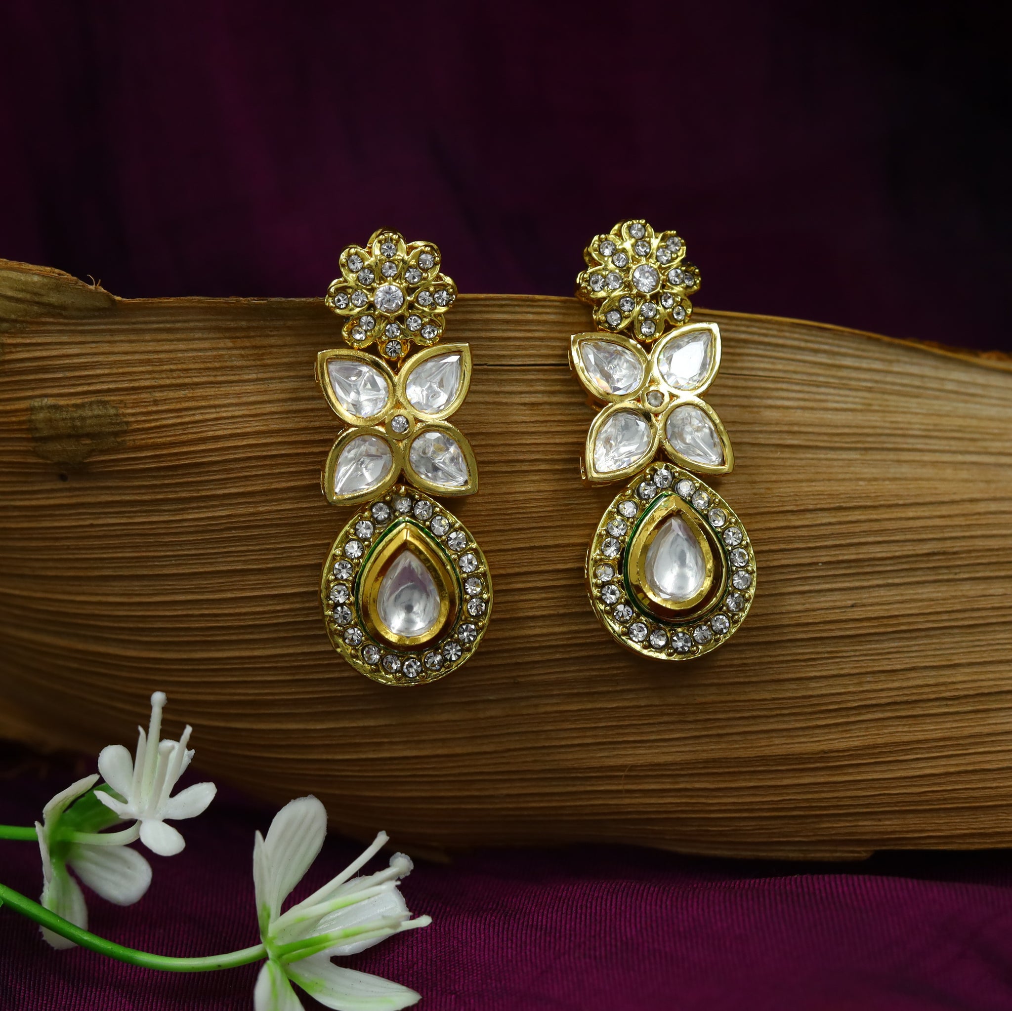 Light Earring Polki Earring 13366-21