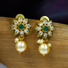 Round Neck Polki Necklace Set 13322-21