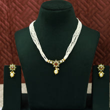Round Neck Polki Necklace Set 13322-21