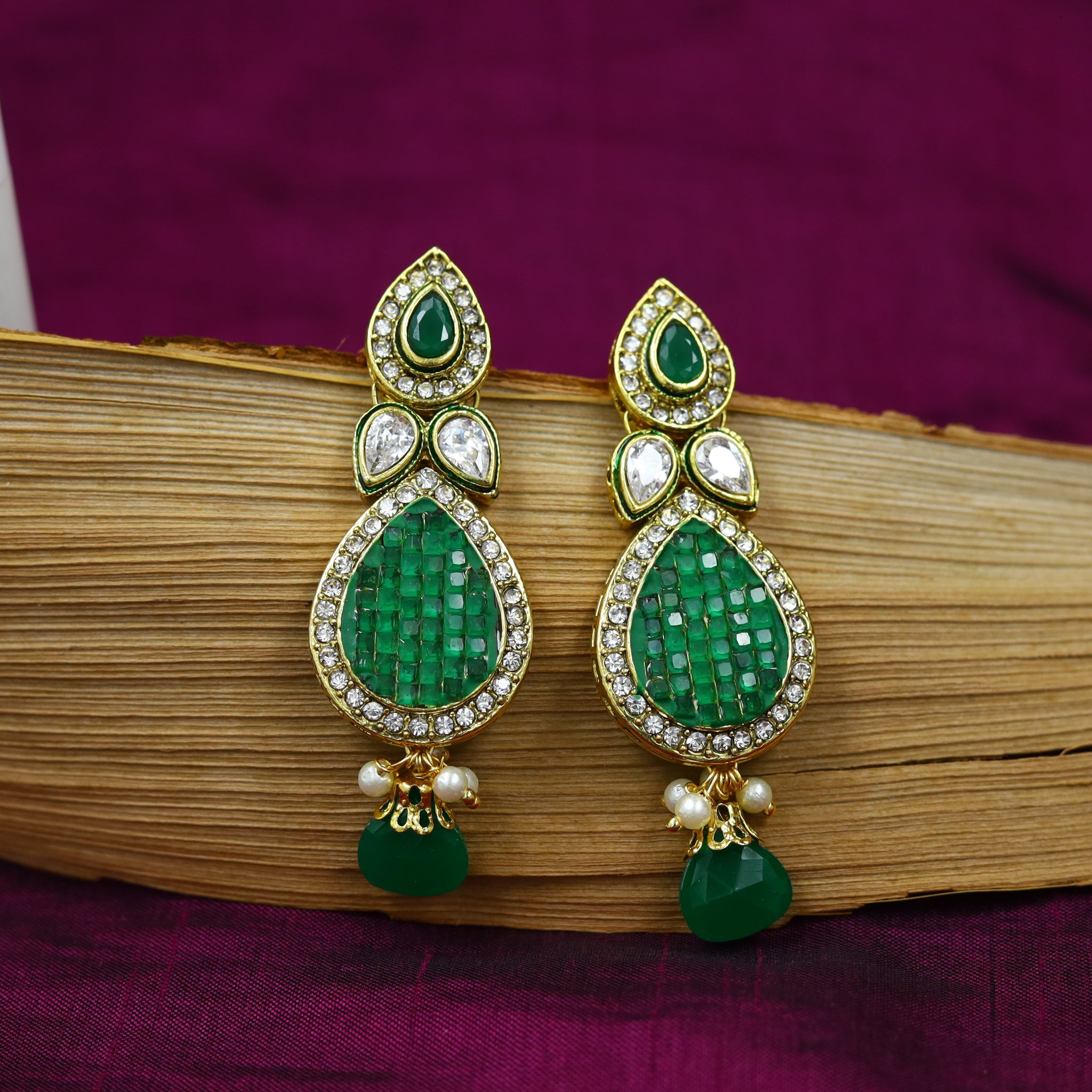 Light Polki Earring 13361-21