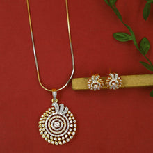 Light Zircon/AD Pendant Set 19568-08