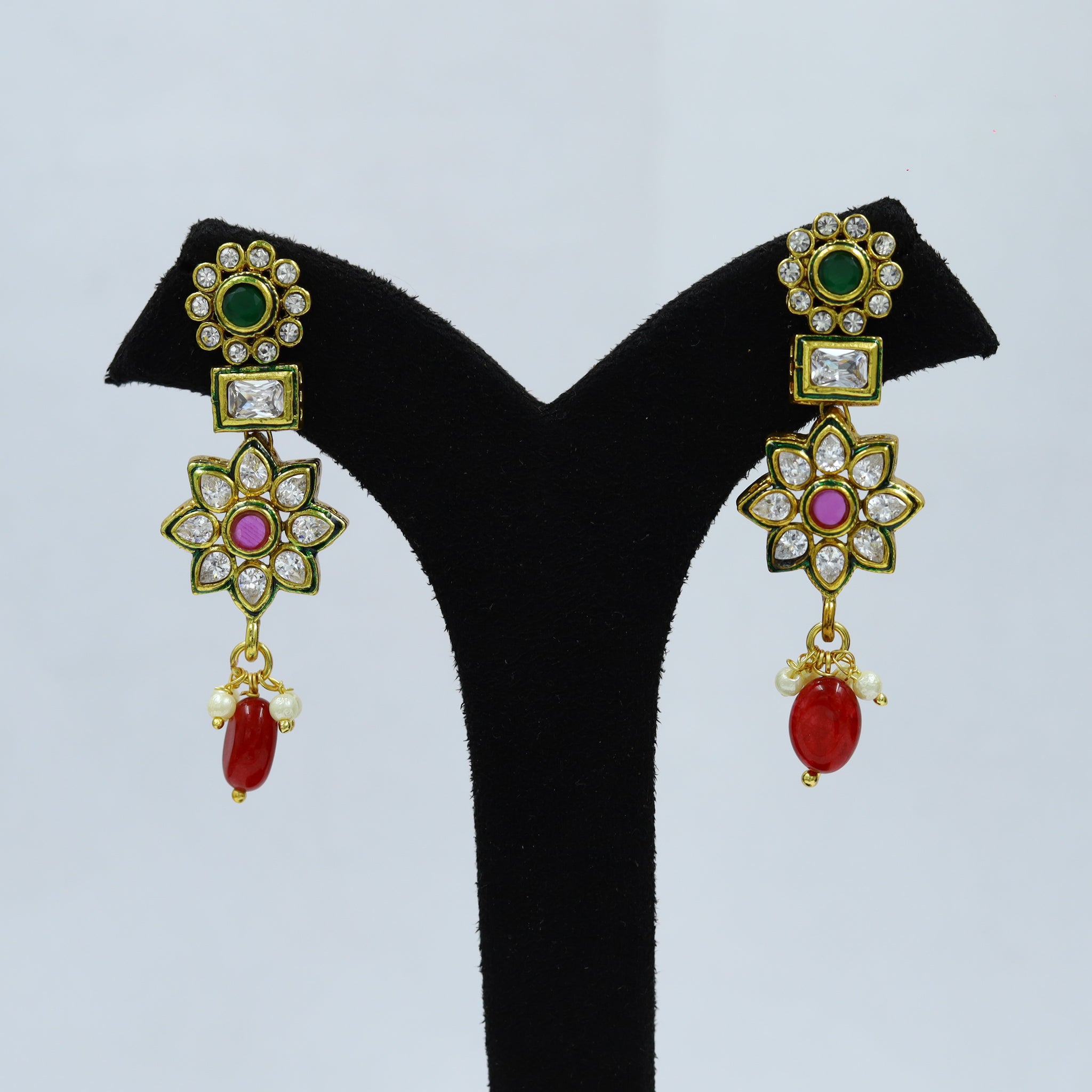 Light Polki Earring 13363-21