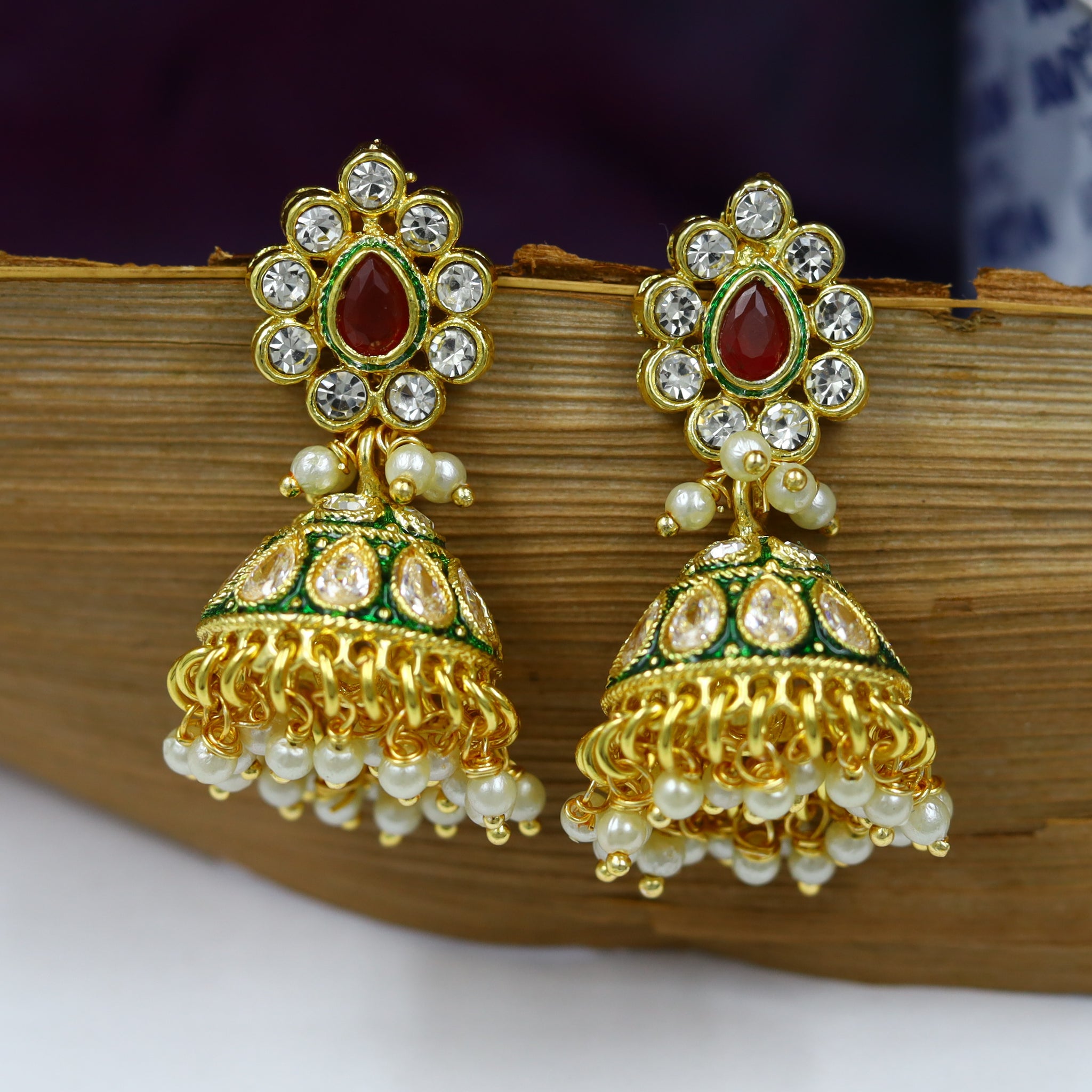 Jhumki Polki Earring 13378-21