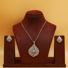 Designer Zircon/AD Pendant Set 19575-08
