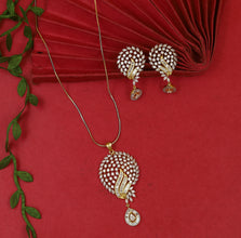 Designer Zircon/AD Pendant Set 19576-08