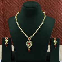 Round Neck Polki Necklace Set 13447-21