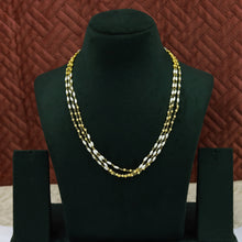 Gold Plated Pearl Necklace Set 13449-21