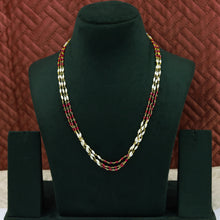Gold Plated Pearl Necklace Set 13449-21