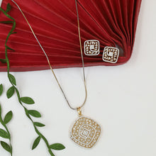 Light Zircon/AD Pendant Set 19393-69