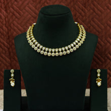 Round Neck Polki Necklace Set 13324-21