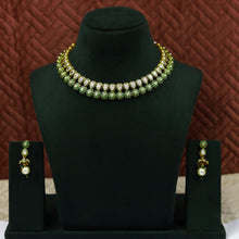 Round Neck Polki Necklace Set 13324-21