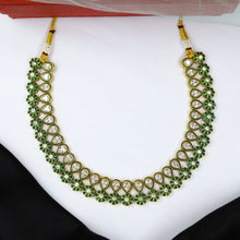 Round Neck Polki Necklace Set 13324-21