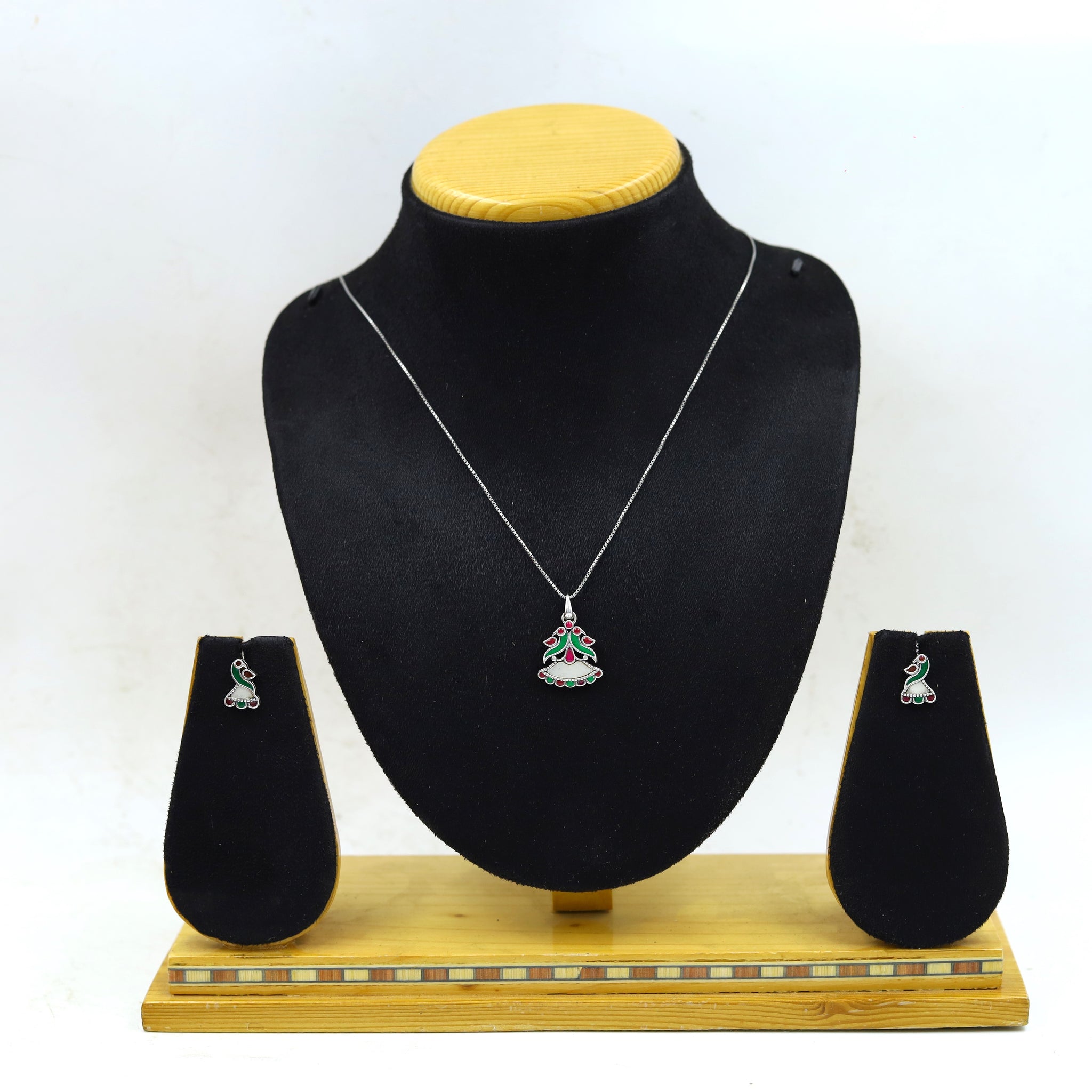 ACPL 925 Hallmarked Pure Silver Pendant Set 14814-26