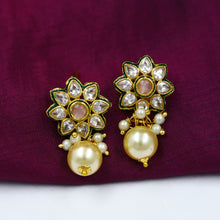 Round Neck Polki Necklace Set 13320-21