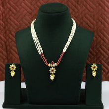 Round Neck Polki Necklace Set 13320-21