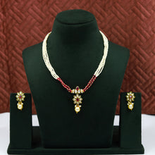 Round Neck Polki Necklace Set 13321-21