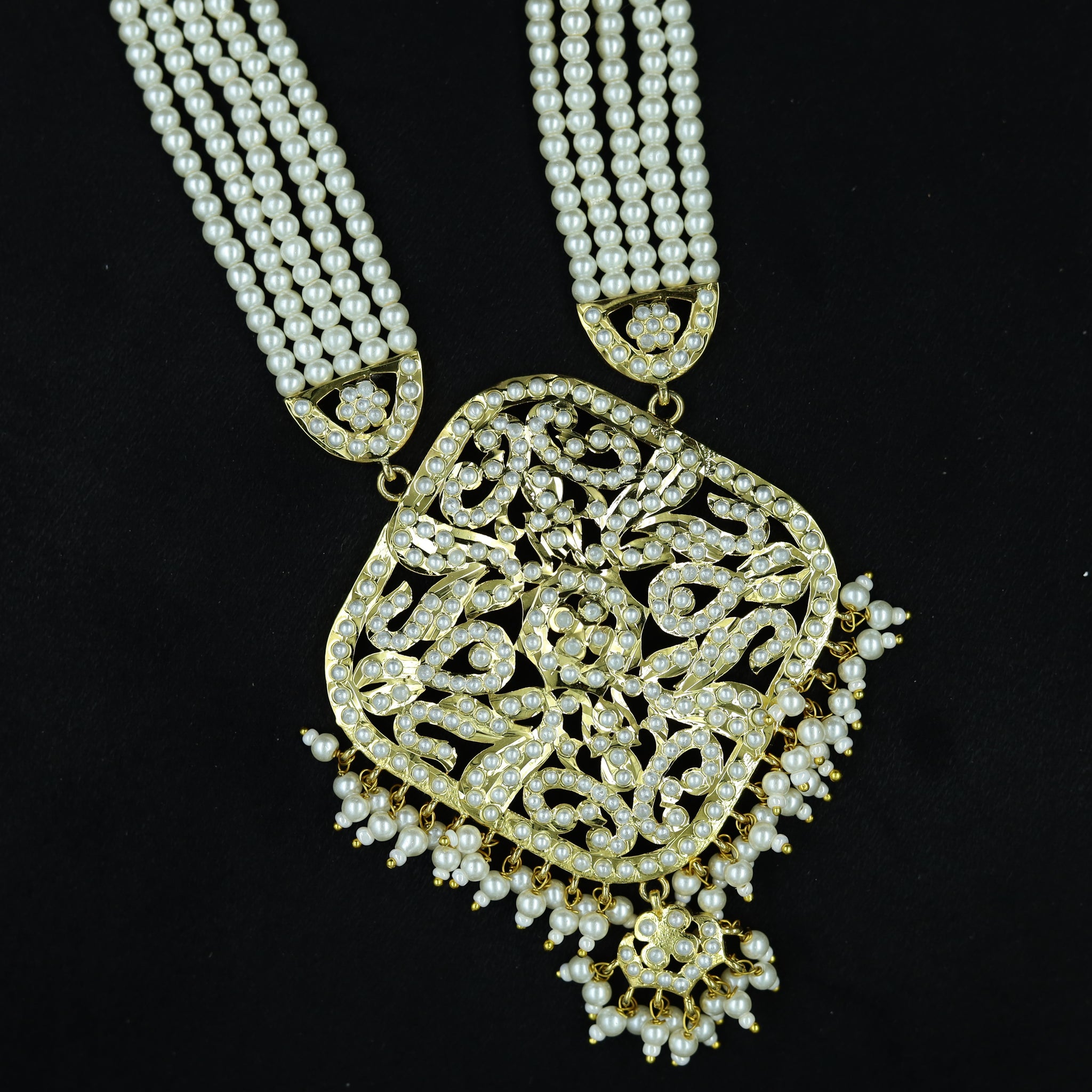 Long Neck Jadau Necklace Set 11528-65