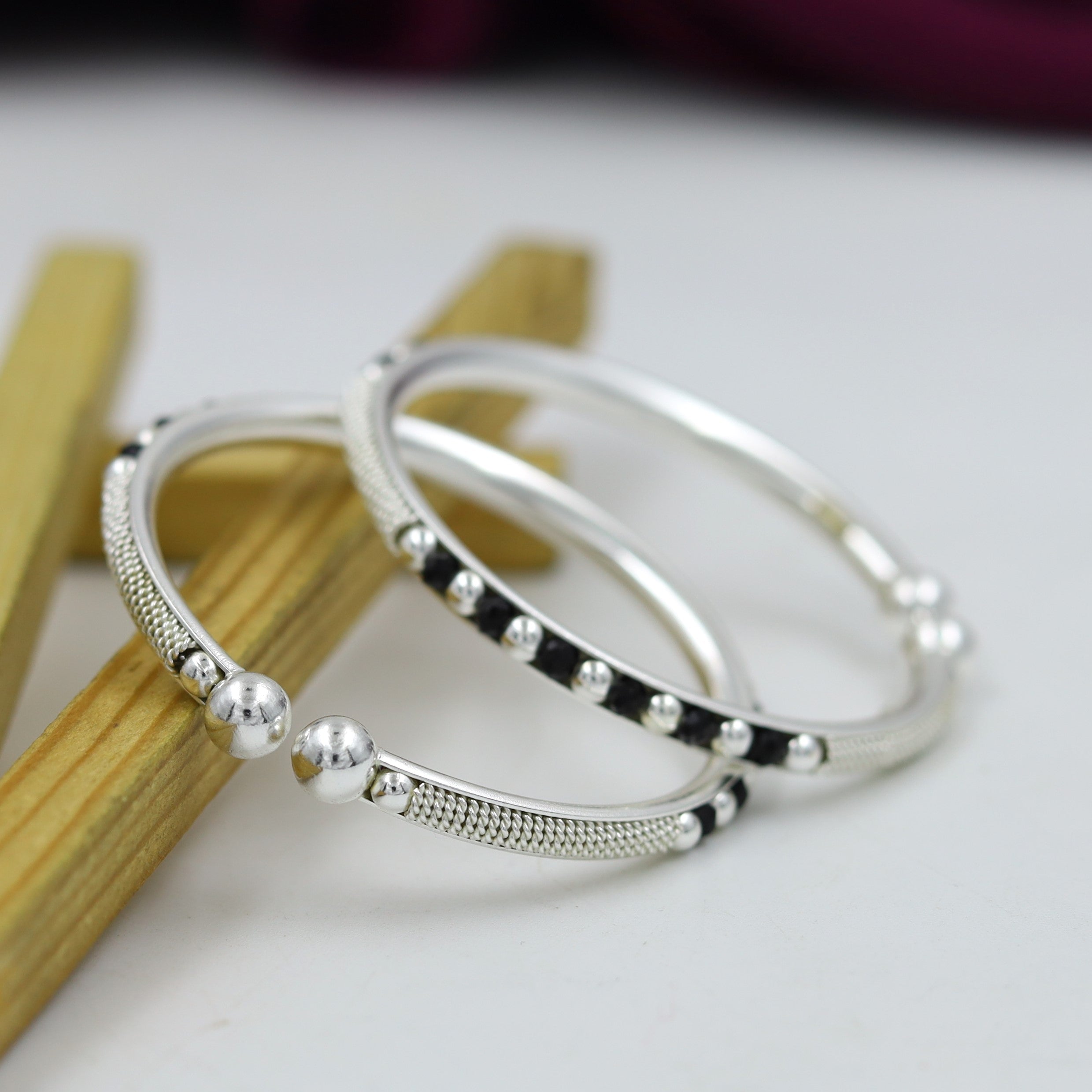 Buy ACPL 925 Hallmarked Pure Silver Kids Bangle 14826-26 Online