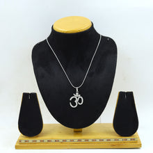 ACPL 925 Hallmarked Pure Silver OM Pendant Set 14812-26