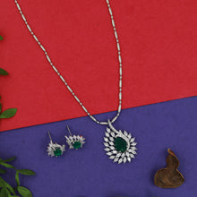 Light Zircon/AD Pendant Set 15269-69