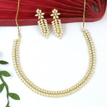Round Neck Jadau Necklace Set 19953-48