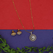 Light Zircon/AD Pendant Set 15393-69