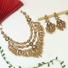 Round Neck Layered Antique Necklace Set 19800-68