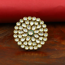 Kundan Cocktail Gold Ring 19000-6182