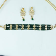 Green Kundan Necklace Set 15467-2614
