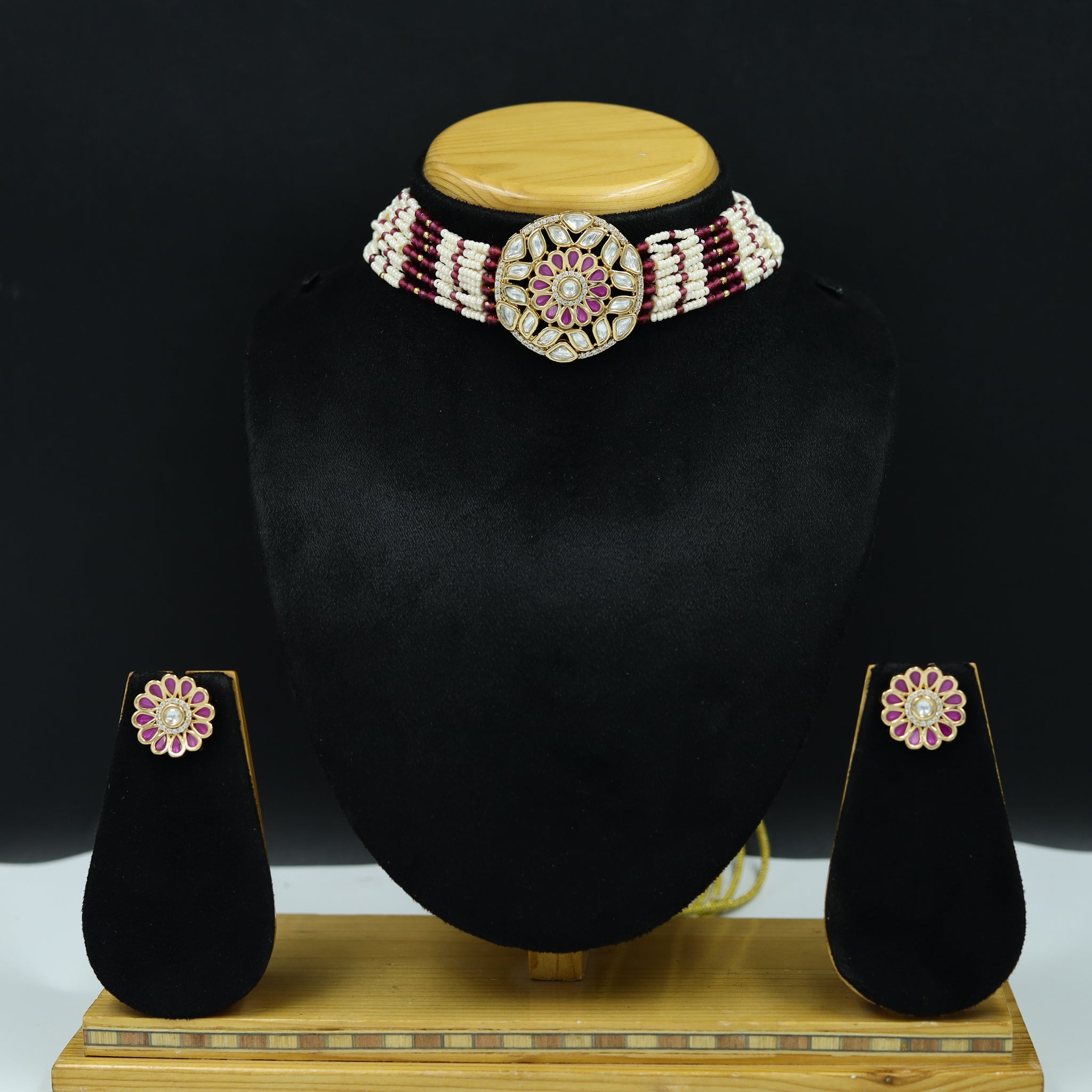 Choker Kundan Necklace Set 6350-28