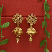 Jhumki Gold Look Earring 17428-100