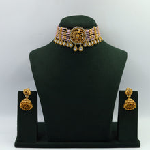 Pink Gold Look Necklace Set 17674-4856