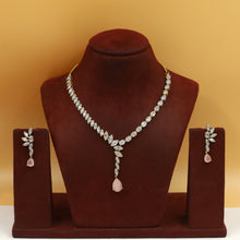 Round Neck Zircon/AD Necklace Set 18904-69