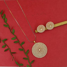Designer Light Weight Jadau Pendant Set 19954-48